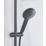 Bristan Round Riser Rail Kit and Wall Outlet Black