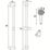 Bristan Round Riser Rail Kit and Wall Outlet Black