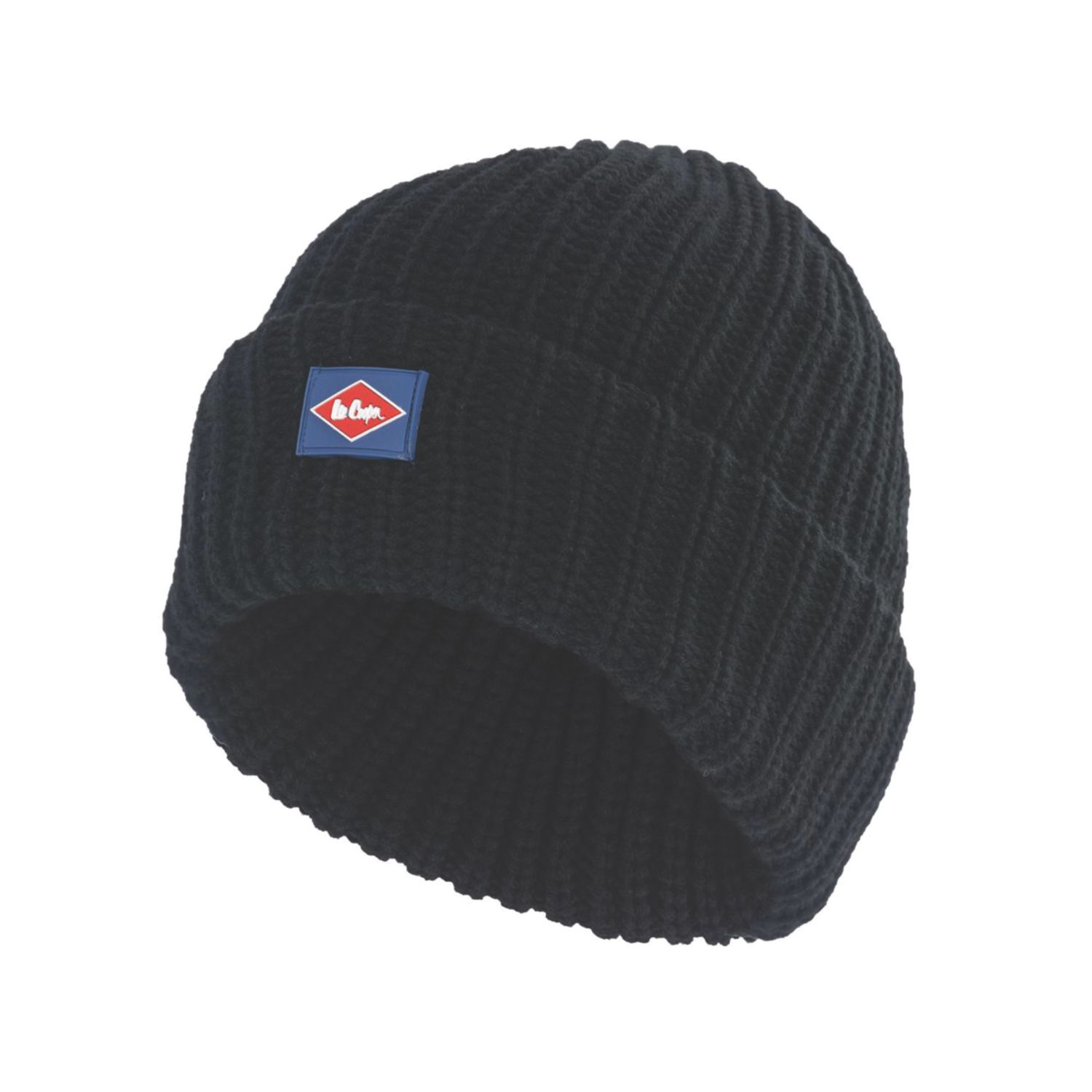 Lee Cooper LCHAT624 Chunky Knit Beanie Hat Black (308HU)