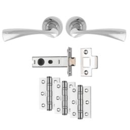 Carlisle Brass Sintra Door Handle Pair Polished Chrome