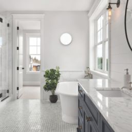 4lite  LED Wall/Ceiling Light with Microwave Sensor White 13W 1100lm