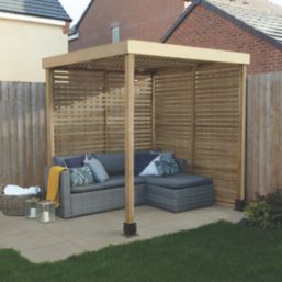 Forest  6' 6" x 6' 6" (Nominal) Flat Timber Pergola