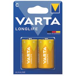 Varta Longlife C 1.5V Alkaline Batteries 2 Pack