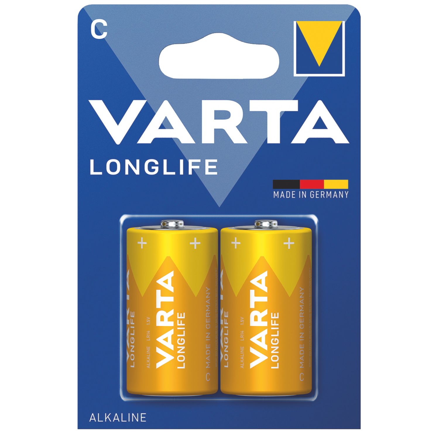 Varta Longlife C 1.5V Alkaline Batteries 2 Pack (308PH)