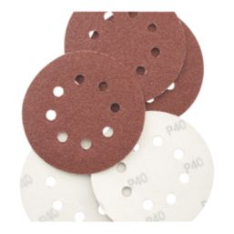 Titan   40 Grit 8-Hole Punched Multi-Material Sanding Sheets 125mm x 125mm 5 Pack