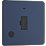 British General Evolve 13A Unswitched Fused Spur with LED Blue with Black Inserts