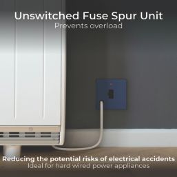 British General Evolve 13A Unswitched Fused Spur with LED Blue
