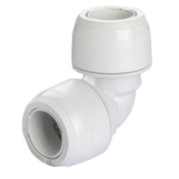 Hep2O  Plastic Push-Fit Equal 90° Keyless Elbow 22mm 10 Pack
