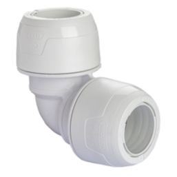 Hep2O  Plastic Push-Fit Equal 90° Keyless Elbow 22mm 10 Pack