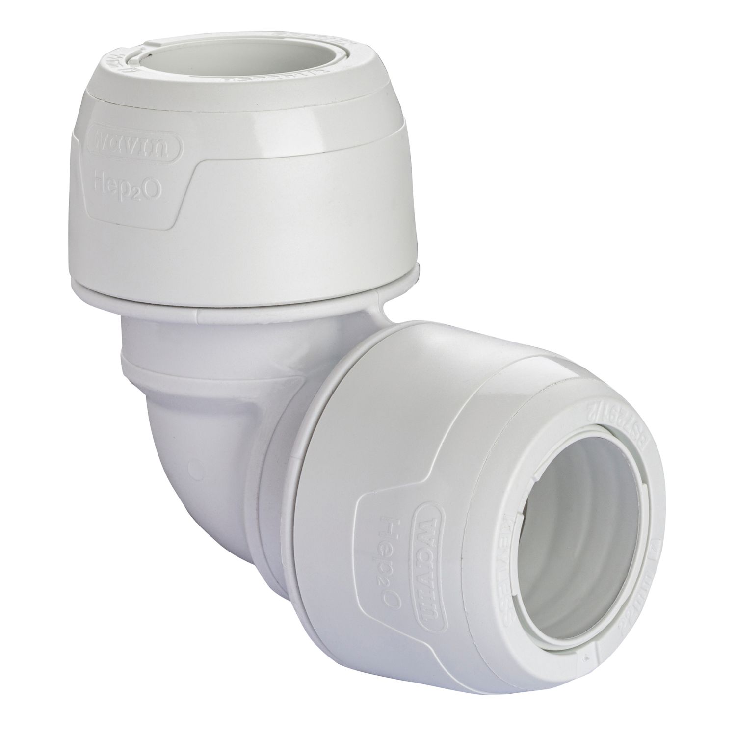 Hep2O Plastic Push-Fit Equal 90° Keyless Elbow 22mm 10 Pack (308RE)