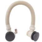 ETAL Freeflow Matt Black Round Head Bath Overflow Filler Tap  With Clicker Waste