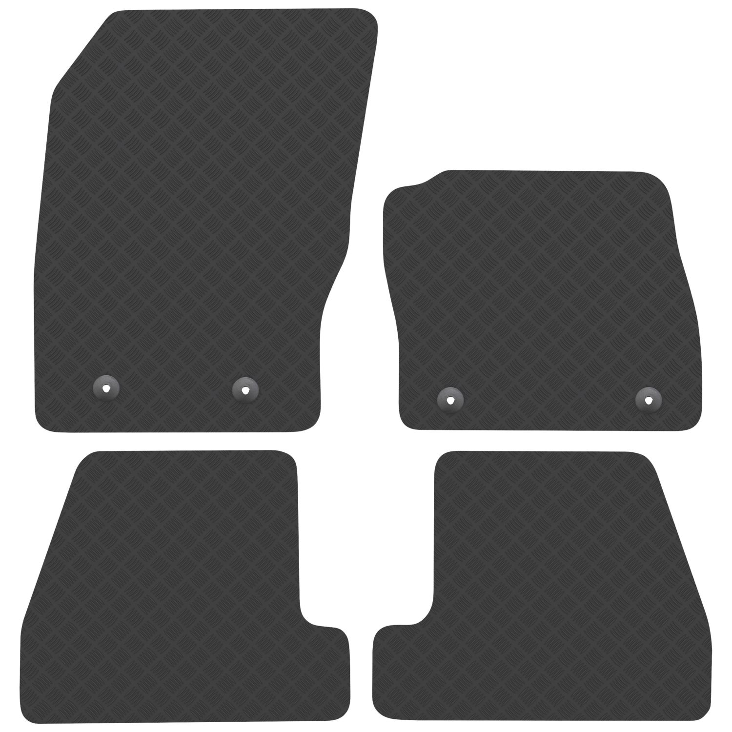 Car Mat Co. Ford Focus MK3 2015 - 2018 Rubber Car Mats 4 Piece Set (308VV)