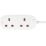 Masterplug 13A 2-Gang Unswitched  Extension Lead White 10m