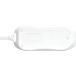 Masterplug 13A 2-Gang Unswitched  Extension Lead White 10m