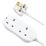 Masterplug 13A 2-Gang Unswitched  Extension Lead White 10m