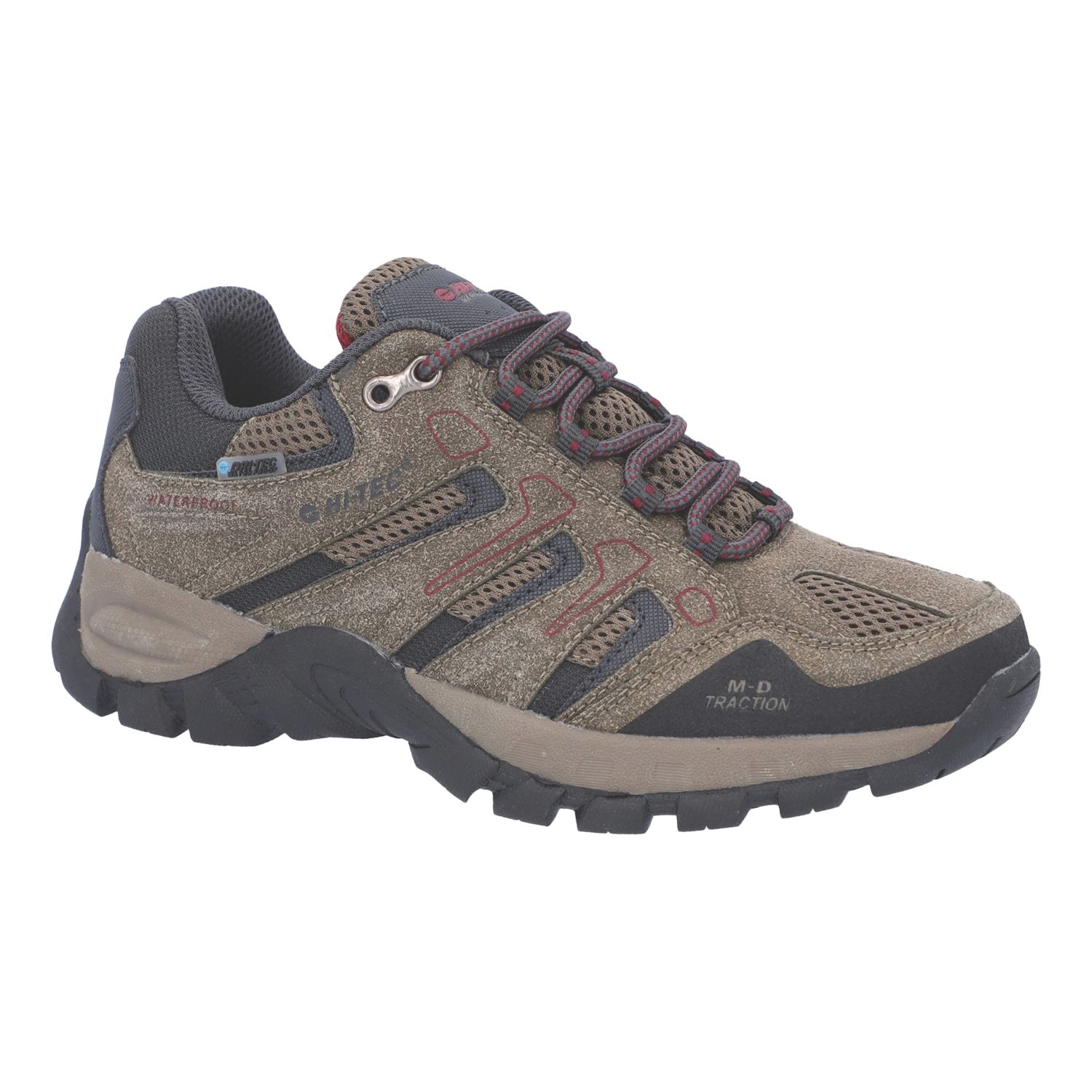 Hi-Tec Torca Low Size 4 Womens Taupe Waterproof Non Safety Trainers (308YG)