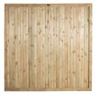 Forest Decibel Vertical Tongue & Groove  Noise Reduction Fence Panels Natural Timber 6' x 6' Pack of 5
