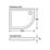 Mira Flight Safe Offset Quadrant Shower Tray Left-Handed White 1000mm x 800mm x 40mm