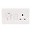 LAP  45A 2-Gang DP Cooker Switch & 13A DP Switched Socket White
