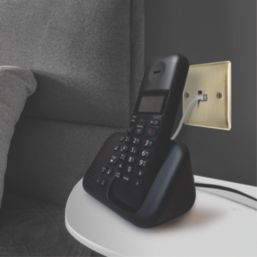 British General Nexus Metal 1-Gang Master Telephone Socket Antique Brass