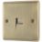 British General Nexus Metal 1-Gang Master Telephone Socket Antique Brass
