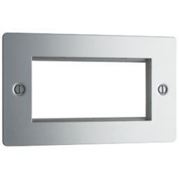 LAP  4-Module Modular Faceplate Polished Chrome