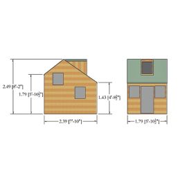 Shire Cottage 8' x 6' (Nominal) Shiplap T&G Timber Playhouse