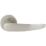 Smith & Locke Elegance Lever on Rose Door Handle Pair Brushed Nickel