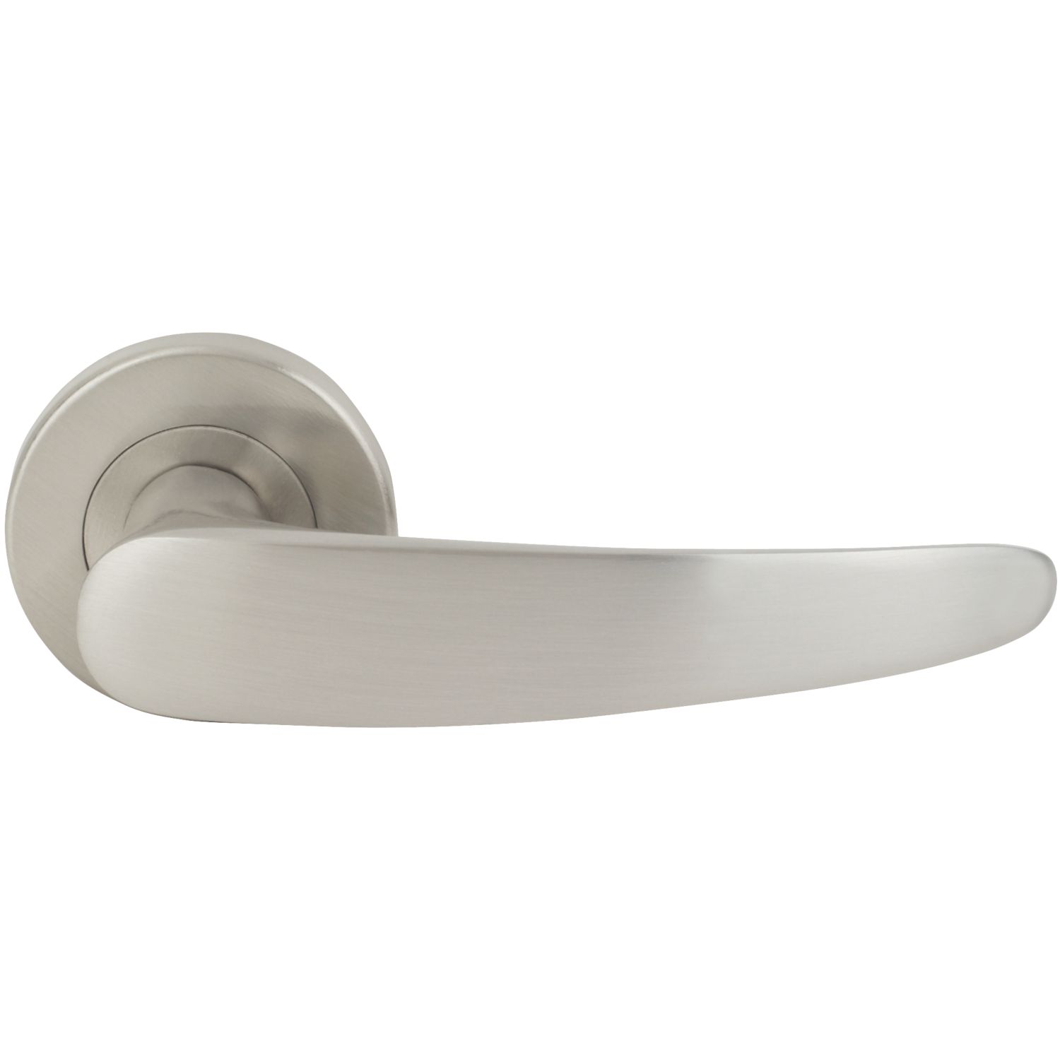 Smith & Locke Elegance Lever on Rose Door Handle Pair Brushed Nickel (3098V)