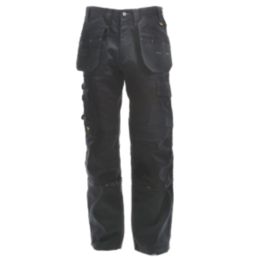 DEWALT Pro Tradesman Work Trousers Black 32" W 29" L