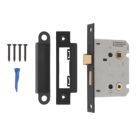 Smith & Locke  Matt Black Bathroom Mortice Latch 76mm Case - 57mm Backset