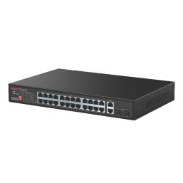 Labgear Gigabit 24 Port PoE Unmanaged Network Switch with 2 Uplink & 2 SFP  Black