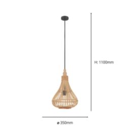 Eglo Amsfield 1 Pendant Light Brown