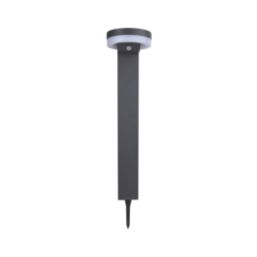Lutec Runda 740mm Outdoor LED Solar Post Light with Sensor Dark Grey 1300lm