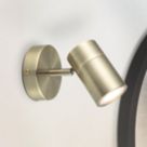 LAP Telloy Round 1-Light Bathroom Spotlight Antique Brass