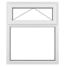 Crystal  Top Opening Clear Triple-Glazed Casement White uPVC Window 1190mm x 1115mm
