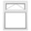 Crystal  Top Opening Clear Triple-Glazed Casement White uPVC Window 1190mm x 1115mm