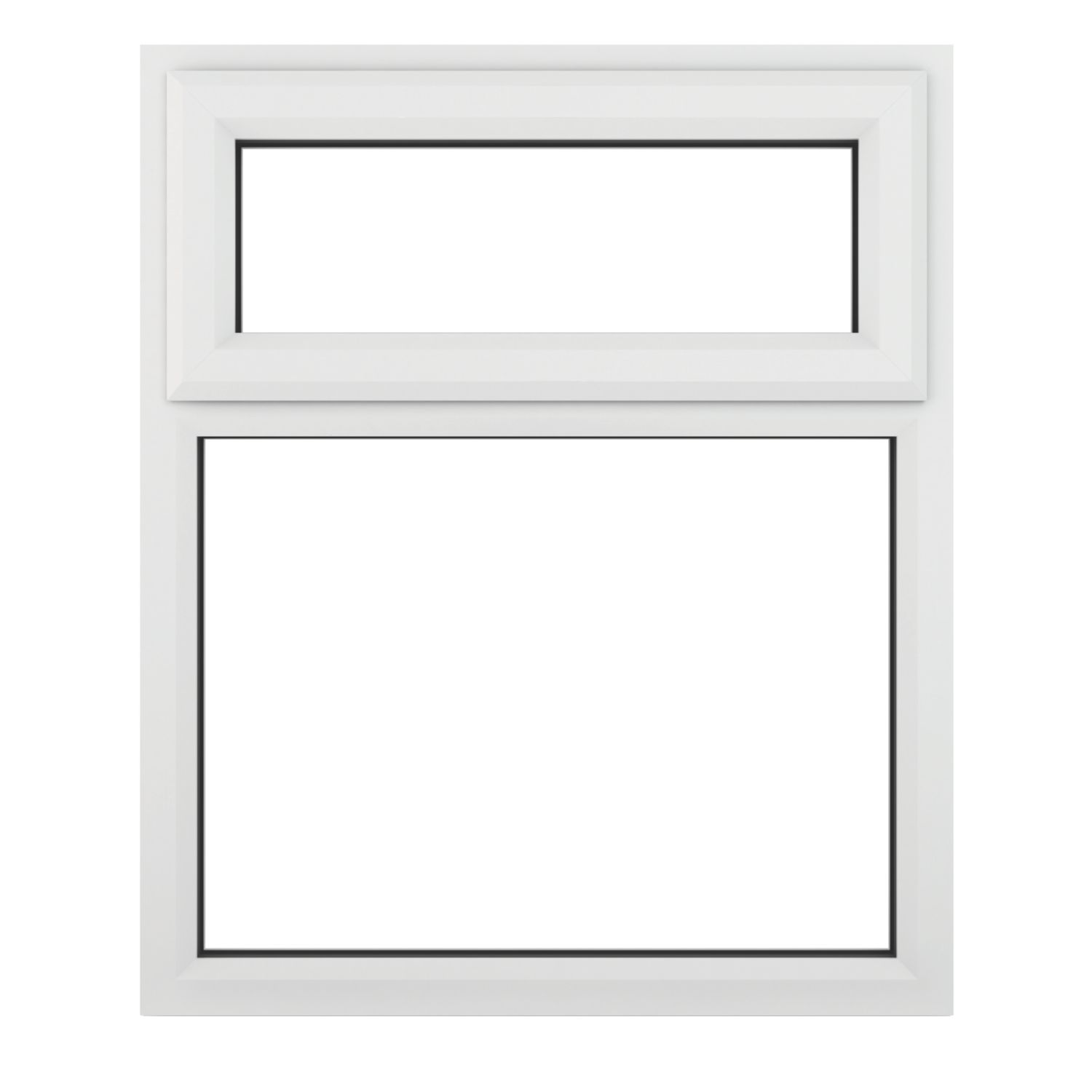 Crystal Top Opening Clear Triple-Glazed Casement White uPVC Window 1190mm x 1115mm (309JN)