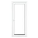 Crystal  Fully Glazed 1-Clear Light Right-Handed White uPVC Back Door 2090mm x 840mm