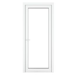 Crystal  Fully Glazed 1-Clear Light Right-Handed White uPVC Back Door 2090mm x 840mm