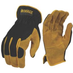 DeWalt DPG216L Leather Performance Hybrid Gloves Black / Yellow Large