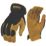 DeWalt DPG216L Leather Performance Hybrid Gloves Black / Yellow Large