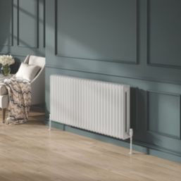 Reina 600mm x 1265mm 7190BTU White Horizontal 2 Column Radiator