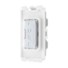 British General  13A Grid Fused Spur Polished Chrome