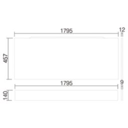 Laval Adjustable Front Bath Panel 1795mm White