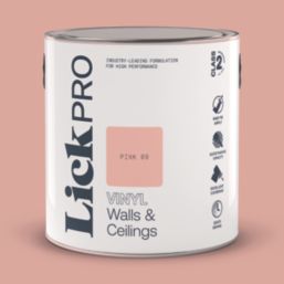 LickPro  2.5Ltr Pink 09 Vinyl Matt Emulsion  Paint