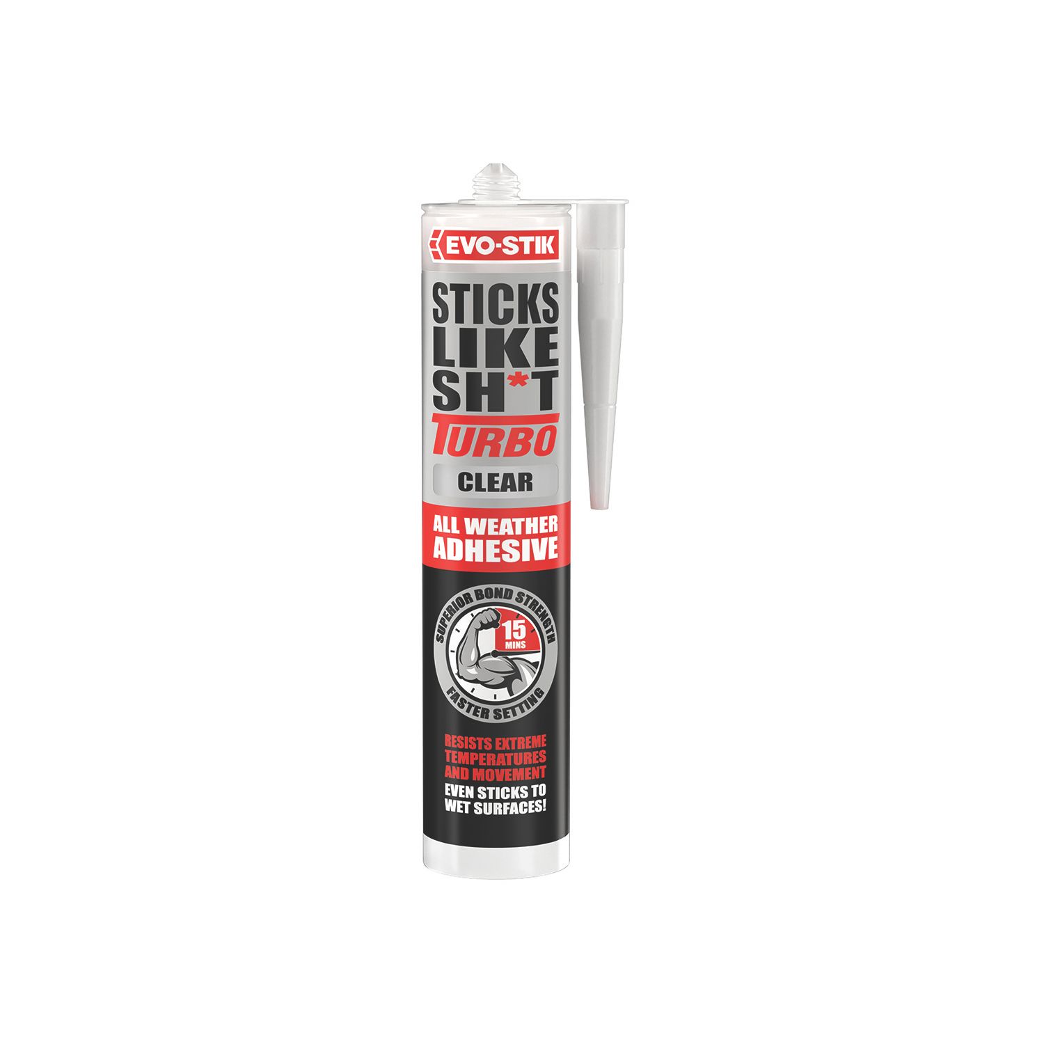 Evo-Stik Sticks Like Sh*t Turbo Solvent-Free Grab Adhesive Clear 290ml (309YY)
