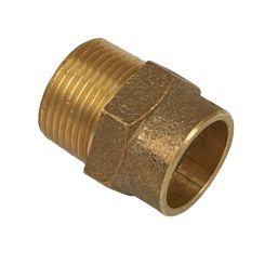 Yorkshire  Brass Solder Ring Adapting Male Coupler 22mm x 3/4"