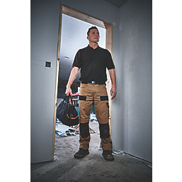 Site Pointer Work Trousers Stone / Black 32" W 32" L