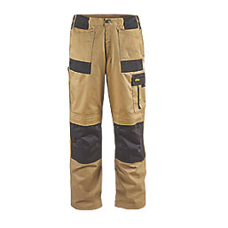 Site Pointer Work Trousers Stone / Black 32" W 32" L